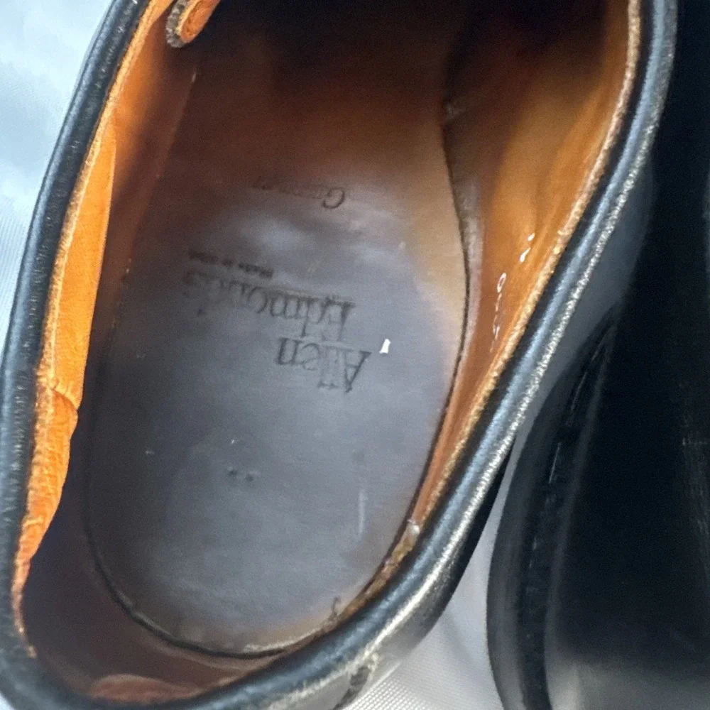 Allen Edmonds Garner Single Monk Strap Black Leather Mens Dress Shoes Size 10D